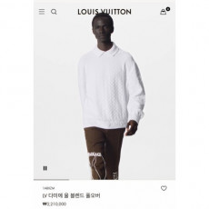  루이비* 페이크 깅엄 엠보 니트
