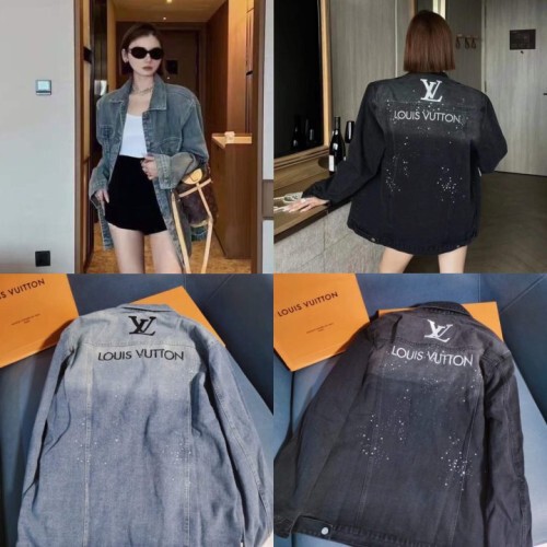 louis vitton 루이비* 큐빅자수 워싱데님자켓