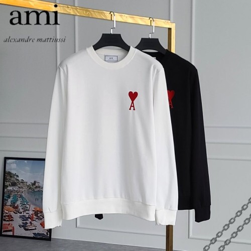 ami 아미 자수하트 라운드 맨투맨