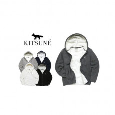 maison kitsun* 메종키츠* 그레이폭스 뽀글이 후드 집업