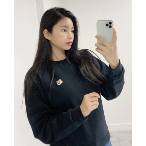 maison kitsun* 메종키츠* 폭스 기모 맨투맨