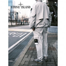 stone islan＊스톤아일랜＊ 리플렉티브 프론트 더블 포켓 나일론 아노락 세미오버핏