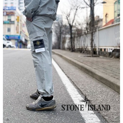 stone islan＊스톤아일랜＊ 세미릴렉스 컴퍼스 리플렉티브 나일론 조거 팬츠 릴렉스핏