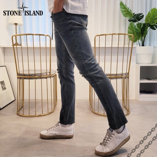 stone islan＊스톤아일랜＊ 무릎 데미지 청바