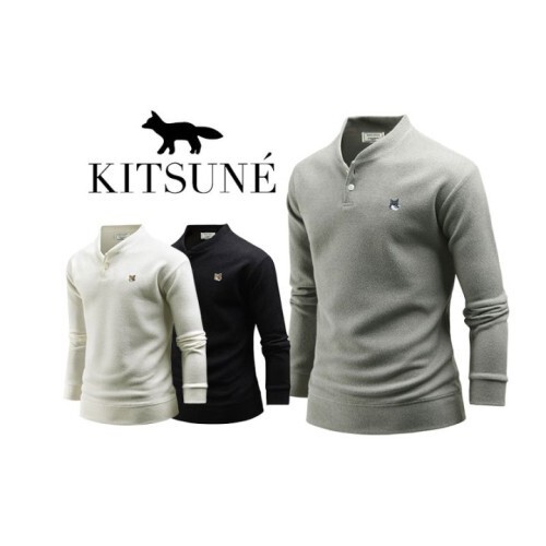 maison kitsun* 메종키츠* 헨리넥 니트긴팔