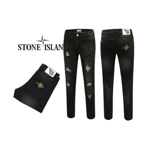 stone islan＊스톤아일랜＊ 흑청 워싱 데미지 슬림핏 청바지