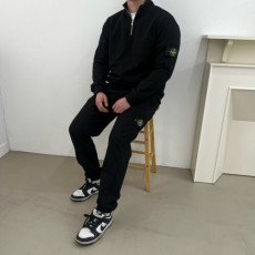 stone islan＊스톤아일랜＊ 와펜 헤비 반집업 조거팬츠 세트