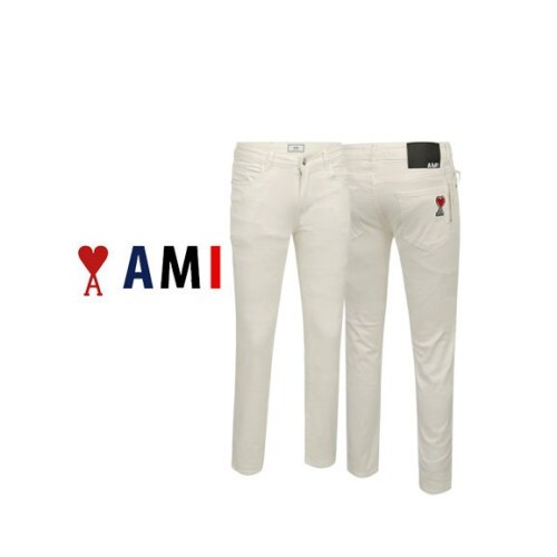 ami 아미 자수패치 화이트진