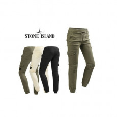 stone islan＊스톤아일랜＊ 포인트 단추카고 밴딩조거팬츠