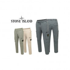 stone islan＊스톤아일랜＊ 지퍼 배기핏 밴딩 카고 팬츠