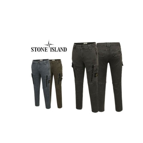 stone islan＊스톤아일랜＊ 사이드포켓 지퍼 슬림팬츠