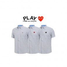 comme des garco** 꼼데가르* 포켓 스트라이프 와펜 셔츠