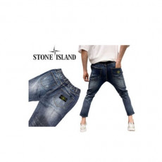 stone islan＊스톤아일랜＊ 포인트 밴딩 9부 청바지