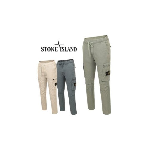 stone islan＊스톤아일랜＊ 사이드지퍼카고 밴딩 배기 팬츠