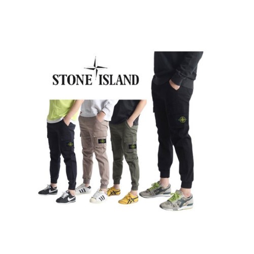 stone islan＊스톤아일랜＊ 뒤포인트 면스판 카고 조거팬츠