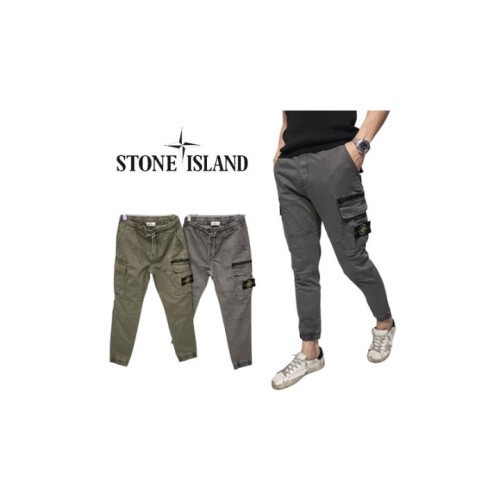 stone islan＊스톤아일랜＊ 사이드지퍼 워싱 카고 조거팬츠