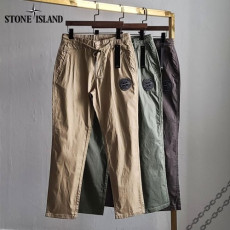 stone islan＊스톤아일랜＊ 서클패치 슬림 일자 팬츠