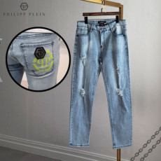 philipp plein 필립플레인 형광비즈로고 연청 청바지