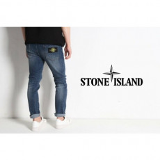 stone islan＊스톤아일랜＊ 캣워싱 연청 슬림진