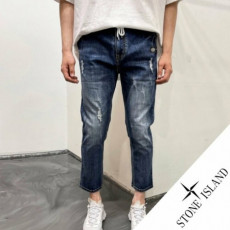 stone islan＊스톤아일랜＊9부밴딩 블루진