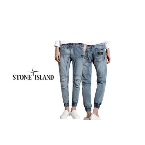 stone islan＊스톤아일랜＊ 뒤포인트 구제 청 조거팬츠
