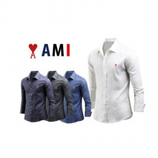 ami 아미 미니패치 린넨 셔츠