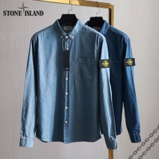 stone islan＊스톤아일랜＊와펜 데님 셔츠