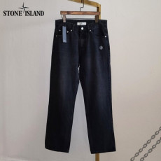 stone islan＊스톤아일랜＊사각패치 세미 와이드 청바지