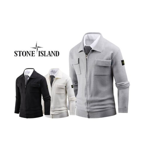 stone islan＊ 스톤아일랜＊ 포켓포인트 니트 자켓