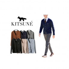 maison kitsun* 메종키츠* 헤드폭스 투포켓 가디건
