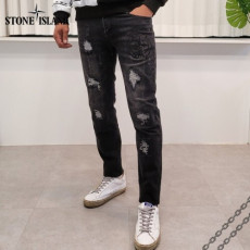stone islan＊ 스톤아일랜＊나침반자수 흑 청바지