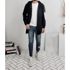 stone islan＊ 스톤아일랜＊멤브라나 롱 후드 가디건