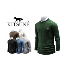 maison kitsun* 메종키츠* 헤드폭스 머슬핏 골지 니트