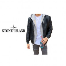 stone islan＊ 스톤아일랜＊ 레더 블루종 자켓