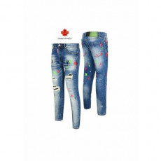 dsquared2 22 s/s 디스퀘어드 컬러9부 구제 진청 페인트