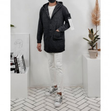 stone islan＊ 스톤아일랜＊ 멤브라나 롱 후드 가디건
