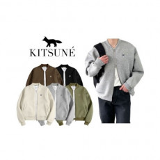 maison kitsun* 메종키츠* 헤드폭스 네오프렌 블루종 자켓