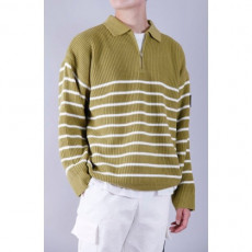 stone islan* 스톤아일랜* 단가라 반집업니트