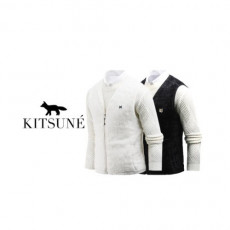 maison kitsun* 메종키츠* 헤드폭스 후리스 조끼