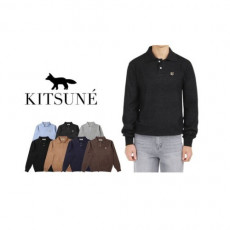 maison kitsun* 메종키츠* 캐시미어 긴팔 카라티