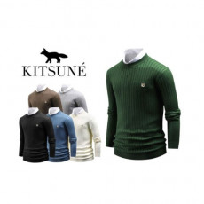 maison kitsun* 메종키츠* 머슬핏 라운드 니트