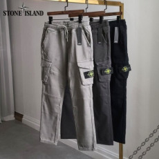 stone islan* 스톤아일랜* 카고 절개 기모 일자 팬츠
