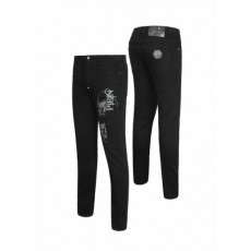 philipp plein 필립플레* 실크 프린트 융기모 블랙진