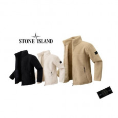 stone islan* 스톤아일랜* 블랙패치 양털 헤비집업
