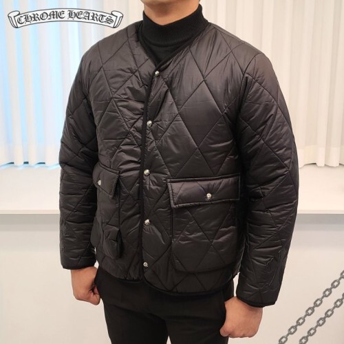  크롬하* 소매 십자가 누빔 자켓
