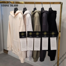 stone islan* 스톤아일랜* 양기모 베이직 후드티