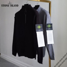 stone islan* 스톤아일랜* 패치 베이직 니트 집업