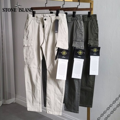 stone islan* 스톤어일랜드 지퍼포켓 절개 일자 팬츠