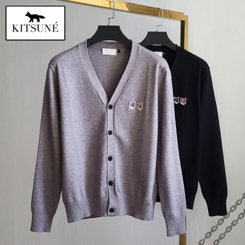 maison kitsun* 메종키츠* 더블 폭스헤드 가디건