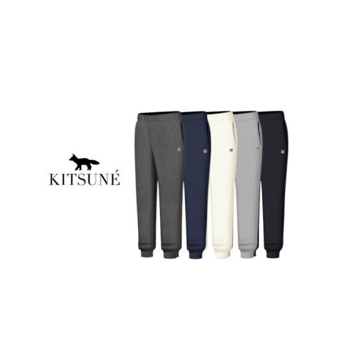 maison kitsun* 메종키츠* 윈터 양털 헤비기모 트레이닝 바지